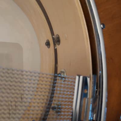 Unbranded (Most likely Tama) 14"(Diameter)x7"(Depth) Colosseum Style Snare Drum - Natural Wood image 9
