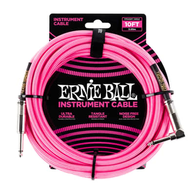 Ernie Ball 6078 Cavo Braided Neon Pink 3,05 m image 1