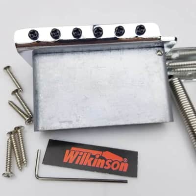 Wilkinson Chrome Vintage Guitar Strat Style Bridge Tremolo System image 3