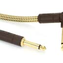 Fender Deluxe Series Tweed Instrument Cable - Straight to Right Angle - 10 foot Tweed