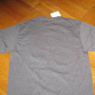 new with hang-tag A+ MTV Checkerboard Logo size Medium (M) Men's Short Sleeve T Shirt, Charcoal Heather Gray, 60% Cotton, 40% Polyester - retro 1980s MTV graphic: checkered black & white with turquoise (style # MTVN0077) image 10