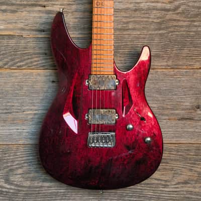 Used Aristides 060 Custom Build Guitar - Ruby Red Marble Burst Gloss w/Case image 1
