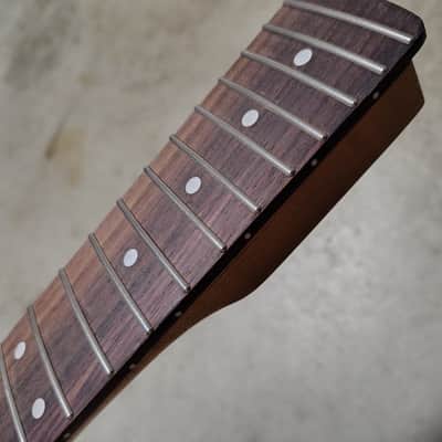 Flame Roasted Maple Strat Neck fits fender Stratocaster body 22 frets image 4