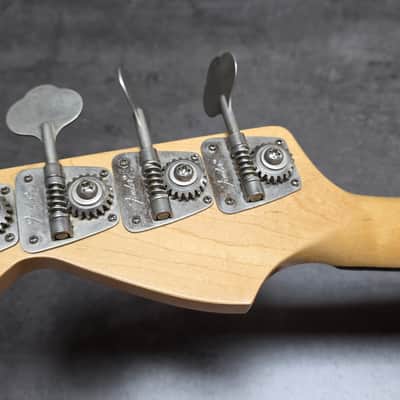 1973 Fender Precision Bass Sunburst Vintage American 70s P-Bass with custom Jazz Bass block inlay neck USA 4-String image 12