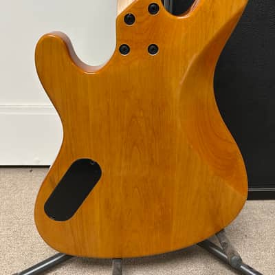 Cort Jeff Berlin Series Rithimic NAT Spalted Maple/Padouk Top 4-String Electric Bass - Natural w/Free Hard Case image 4