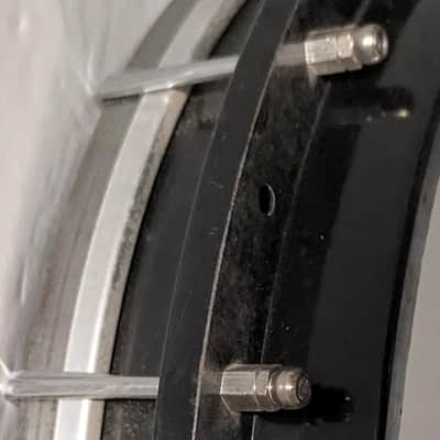 Vintage USA Banjo Rim w/ Head 16 Lug Remo USA 11" Phenolic Resin Hoop 5 String image 8