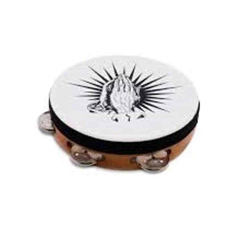 LP 8" Praying Hands Tambourine, Natural image 1