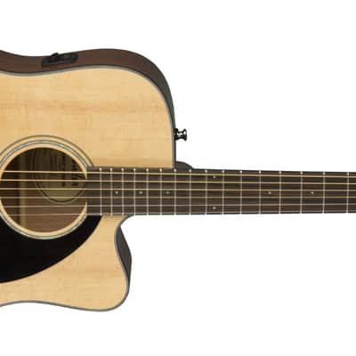 Fender CD-60SCE Dreadnought Acoustic Electric Guitar. Walnut FB, Natural Bild 4