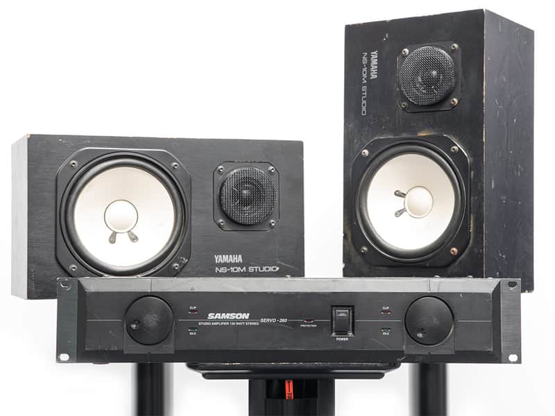 Yamaha NS10M Studio monitors pair inc. Samson Servo 260 Amp - used