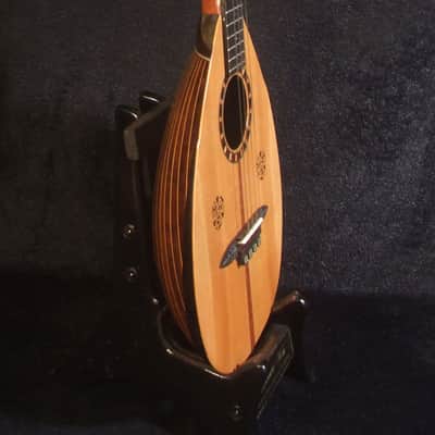 Handmade Bowl Back Style Baritone Ukulele, Curved Head, Solid Spruce, Classic Pattern MOP Inlay, Soft-bag Bruce Wei UBB19-007 image 5