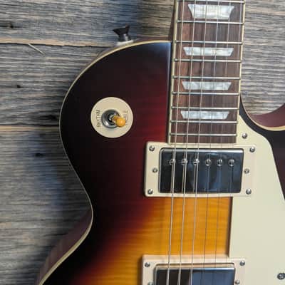Used Epiphone "Inspired by Gibson Custom" '59 Les Paul Standard - Tobacco Burst image 3