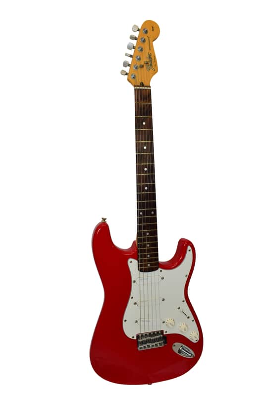 1993 Fender Squier Series Stratocaster MIK Electric Guitar, Rosewood Fingerboard, Torino Red w/ Lace Sensor Pickups & Sperzel Locking Tuning Gears image 1