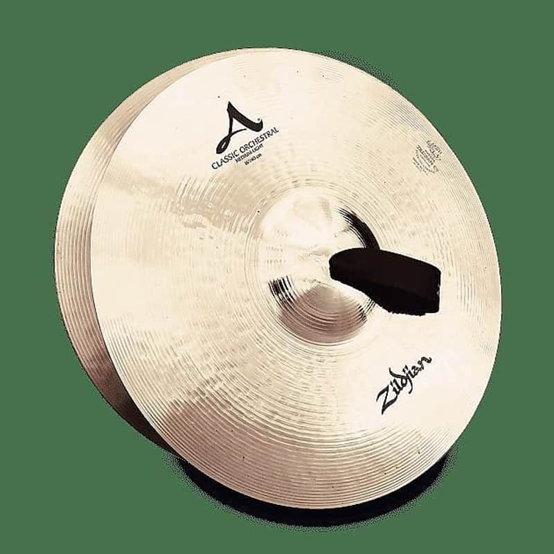 Zildjian A0751 16" A Zildjian Classic Orchestral Selection Medium-Light Hand Crash Cymbals (Pair) image 1
