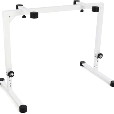 K&M 18810 Omega Table-Style Keyboard Stand - Pure White image 1