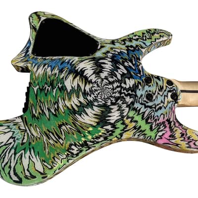 One Off BootLegger Guitar Absinthe Green Fairy 2025 - Custom Art California Build image 8