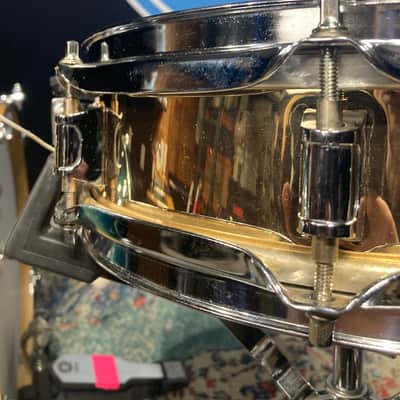 Remo - 3.5x13" Master-Touch Brass Piccolo Snare 1990's - Brass Wrap image 6