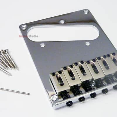 Genuine Fender Squier Standard Telecaster/Tele 6-Saddle CHROME Guitar Bridge image 2