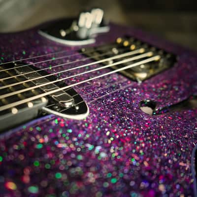 Flaxwood Prototype Electric Guitar Green/Purple Holoshift image 5