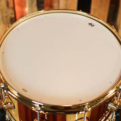 DW 7x14 Collector's Cherry Purplecore Candy Stripe Padauk Snare Drum - SO#1410011 image 4
