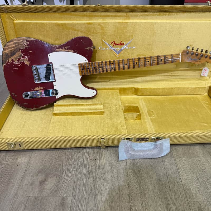 Fender Custom Shop LTD 50s C-WAH PINE ESQUIRE SUPER HEAVY RELIC AGED CIMARRON RED image 1