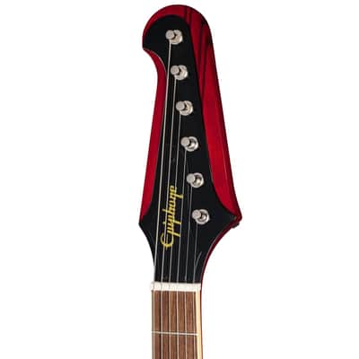 Epiphone  "Inspired by Gibson Custom Shop" 1963 Firebird V Guitar w/ Gibson USA Pickups Maestro Vibrola and Hard Case - Ember Red image 7