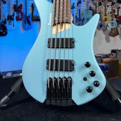 Ibanez Bass Workshop EHB605 5-string Electric Bass Guitar - Purist Blue Matte, Free Plek! 748 image 7