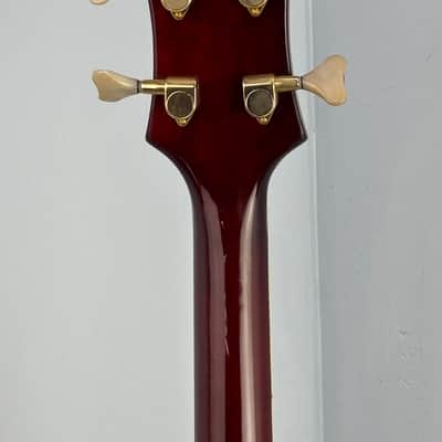 Jay Turser Hollow Body Electric Bass Guitar w/ Hardshell Case – Tobacco Sunburst image 18