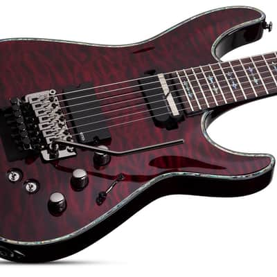 Schecter Hellraiser C-7 FR S Left Hand Electric Guitar - Black Cherry (1833) image 5
