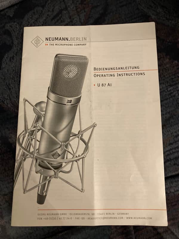 NO MICROPHONE! Neumann U 87 AI Original Owners Manual / User Manual from 2008 image 1