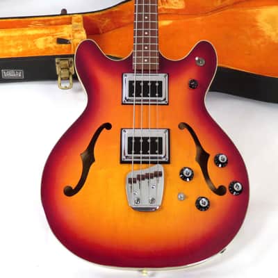 1969 Guild Starfire Bass II - Sunburst - Rare Double Pickup Hagstrom Bi Sonic - Original Case image 1