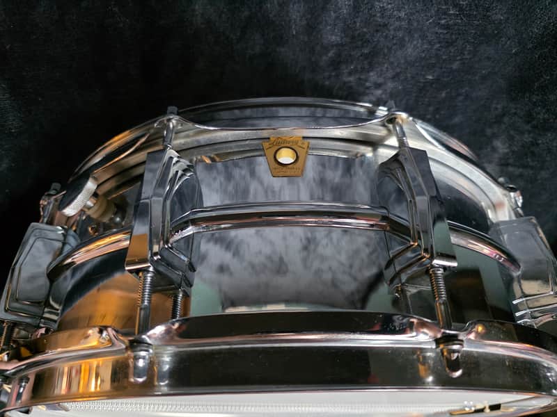 Ludwig No. 400 Supraphonic 5x14" 10-Lug Aluminum Snare Drum with Keystone Badge 1963 - 1969 - Chrome-Plated image 1