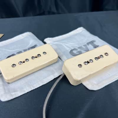 General Vintage Tone 50s P90 Soap Bar pickups Hand wound double CAB Bone 49.2mm Pole Bone image 1