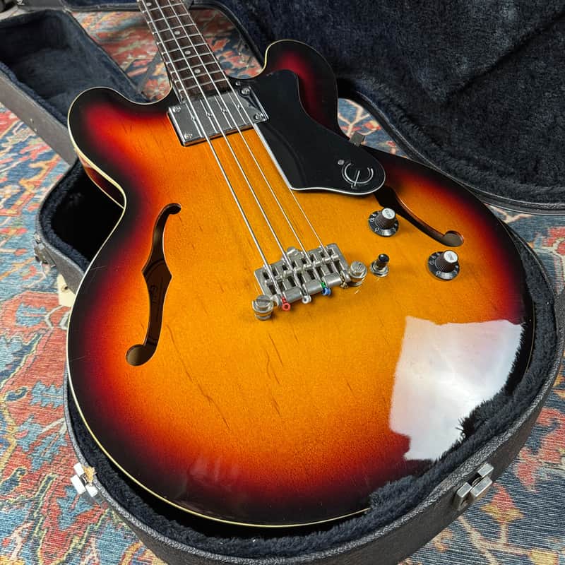 Epiphone Rivoli Reissue Short Scale Semi-Hollow Bass Mudbucker Transducer - 1996 image 1