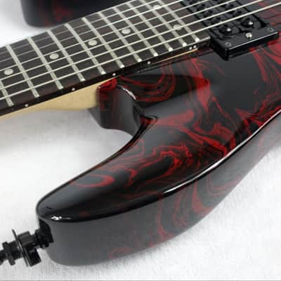 Custom Swirl Painted and Upgraded Dean Vendetta XM 7 -7 String Electric Guitar W/ Matching Headstock image 16