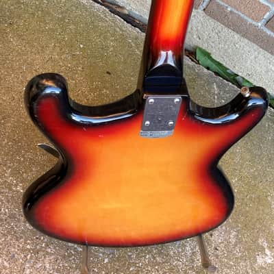 1968  Teisco V2 Sunburst . Very cool MIJ guitar Mezurashi (rare) image 8