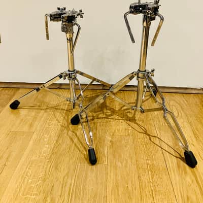 DW DWCP9900 9000 Series Heavy Duty Double-Braced Dual Tom Stands 2000s - Chrome (PAIR) image 6