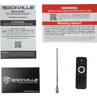 Rockville RPA40BT 1000w 4 Zone/Channel Home Stereo Bluetooth Amplifier Receiver image 7