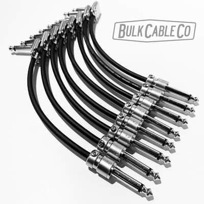 8 Pack - 10" Mogami 2319 Patch Cable - SquarePlug SP500 / SPS5 - Right Angle To Straight Connectors image 7