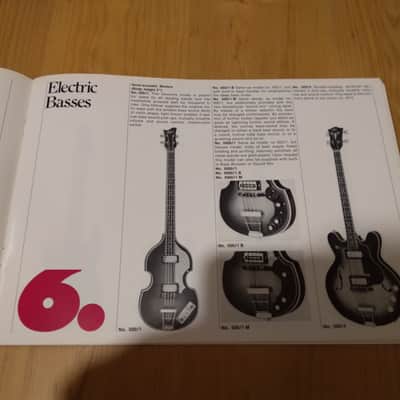 Vintage Circa Early 1970's Hofner Full-Line Catalog! Rare Original Case Candy, Paperwork! image 10