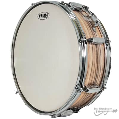 Tama IES145NZW 5x14 Snare Drum, Imperial Star Poplar, Natural Zebrawood Wrap image 1