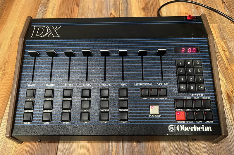 Oberheim DX 6-Voice Drum Machine 1982 - Blue with Wood Sides