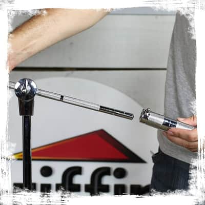 GRIFFIN Cymbal Boom Stands (Percussion TiltPro X Edition) 4 Pack – Double Braced Chrome Tripod Hardware for Drummers – Heavy-Duty Mount for Crash, Ride & Splash image 12