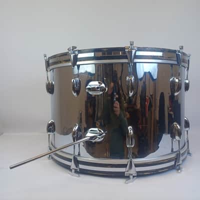 Slingerland 14x24" Jazz Rock Bass Drum Virgin 1970 3Ply Chrome Over Wood COW USA image 3