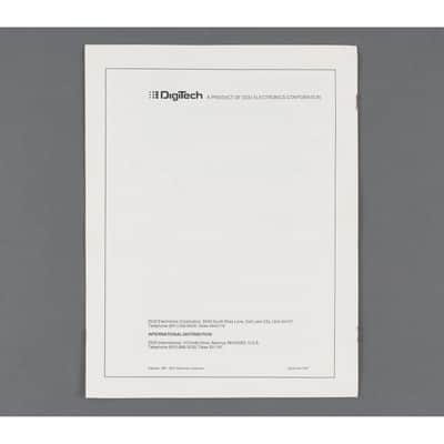 DigiTech Digital Delay Systems Owner's Manual [USED] image 3