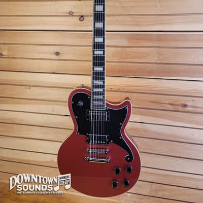 2021 D'Angelico Premier Atlantic Single-Cut Electric Guitar with D'Angelico Gig Bag - Oxblood, 8lbs 4oz image 2