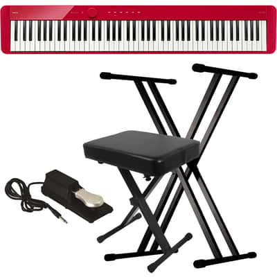 Casio Privia PX-S1100 Digital Piano - Red KEY ESSENTIALS BUNDLE