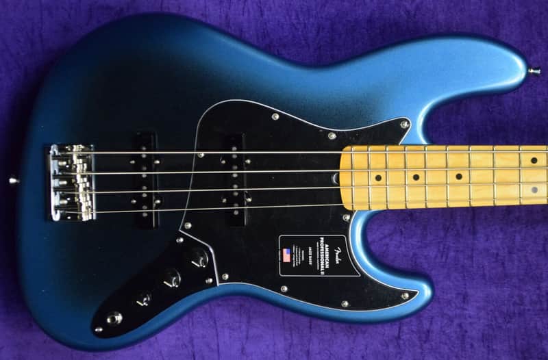 Fender AM Pro II Jazz 4, Dark Night / Maple *IN STOCK* image 1