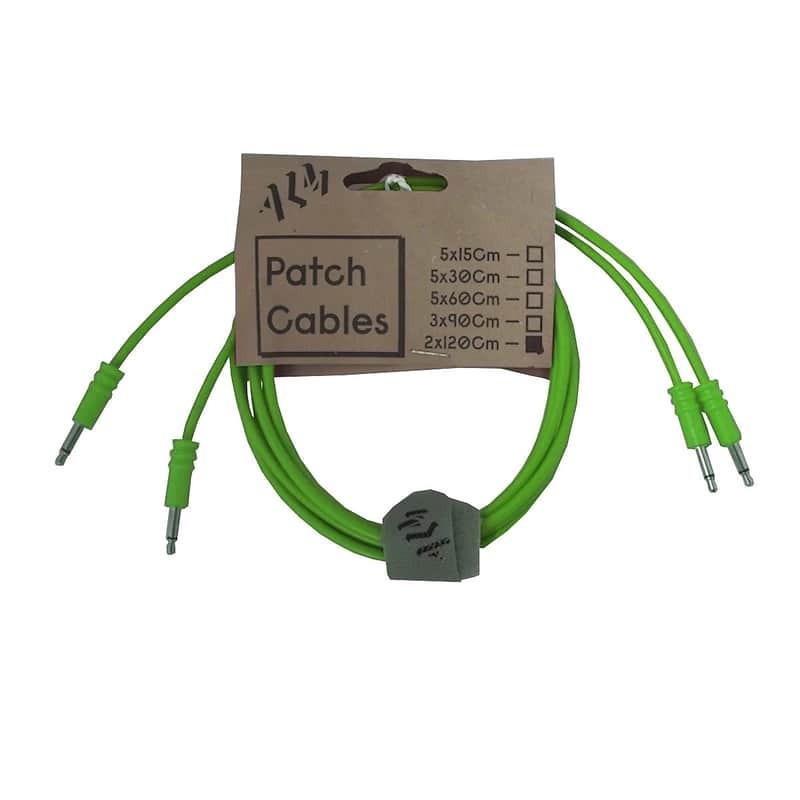 ALM Busy Circuits ALM-PC001x120 Eurorack Patch Cables (2 x 120cm) - Green image 1