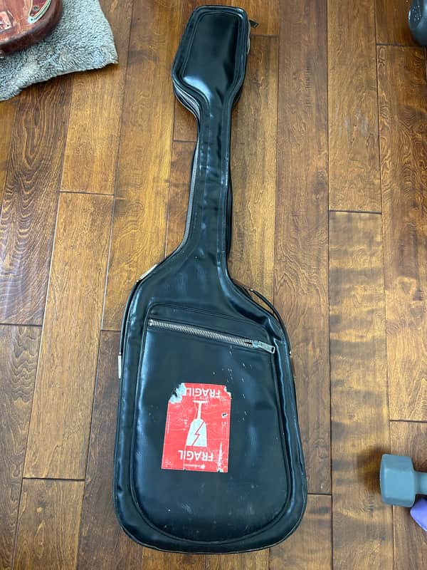 Unknown Precision Jazz Bass Leather Gig Bag 1970's - Black Leather! Hand Made For A 1960 Precision Bass! RARE ! image 1