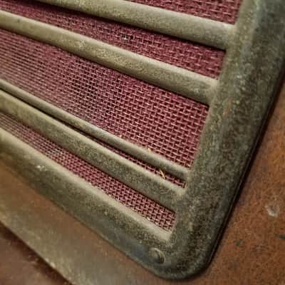 Magnavox Model "JR" Illustravox Standard Mono Tube amp, field coil speaker, cab, record player, AND MOVIE PROJECTOR 1940s - Art Deco grille and brown tolex image 5
